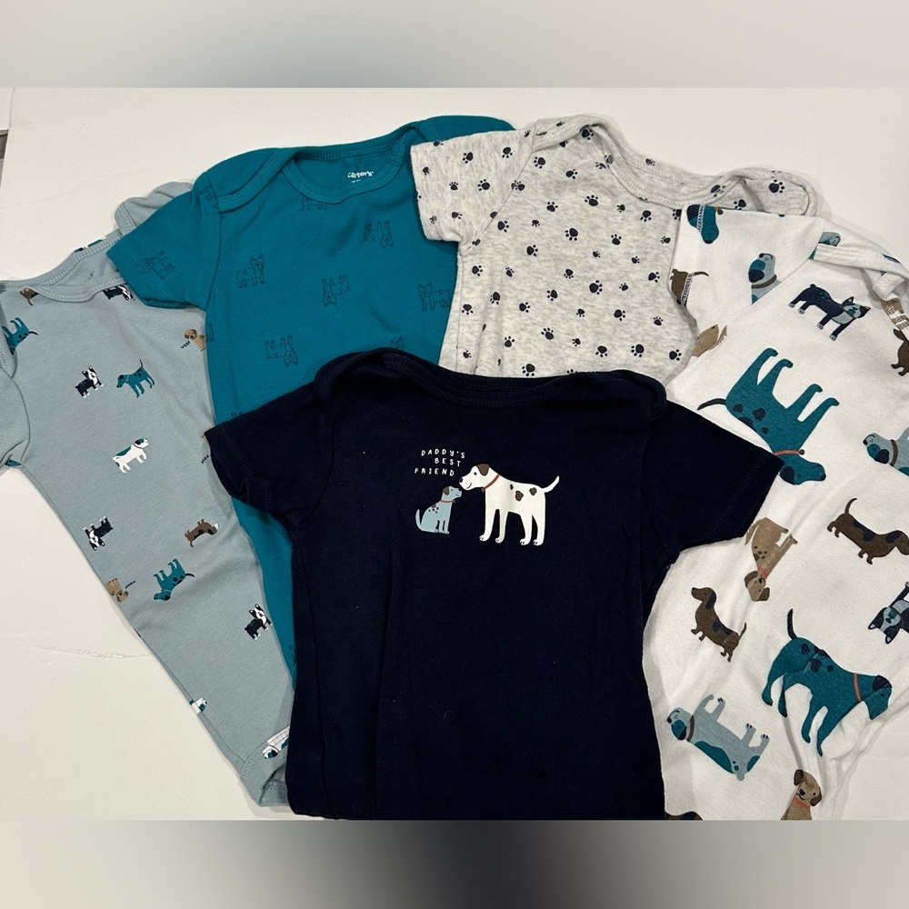 18 Months Carter’s Dog Pattern Shirt Bundle - Set of 5